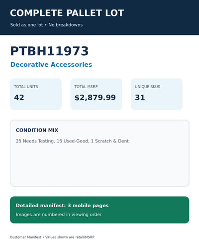 Used - PTBH11973_Decorative Accessories_42UNITS_MSRP_$2879.99