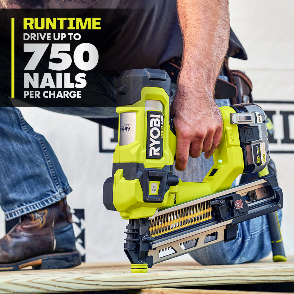 Used - RYOBI 18V ONE+ HP Brushless Cordless AirStrike 21° Framing Nailer (Tool Only)