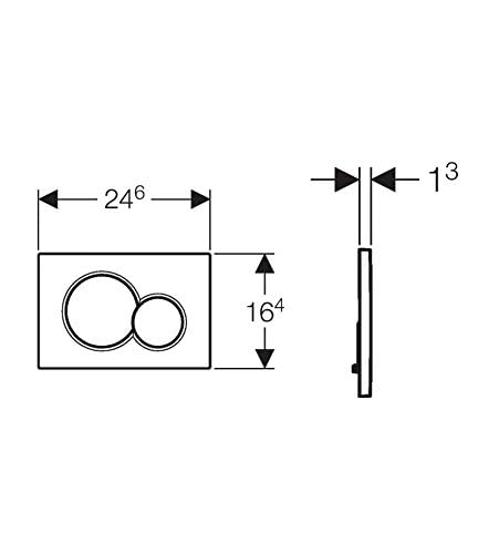 Open Box - Geberit 115.770.21.5 Sigma 01 Dual-Flush Actuator Plate