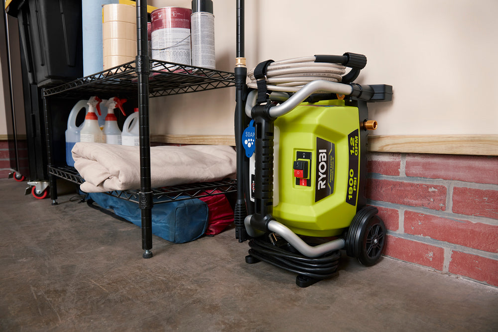 Used - RYOBI 1900 PSI 1.2 GPM Cold Water Wheeled Electric Pressure Washer