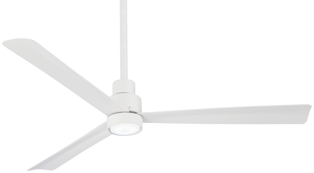 Open Box - MinkaAire F787-WHF 3 Blade 52" Simple Outdoor Ceiling Fan - Remote and Blades Included