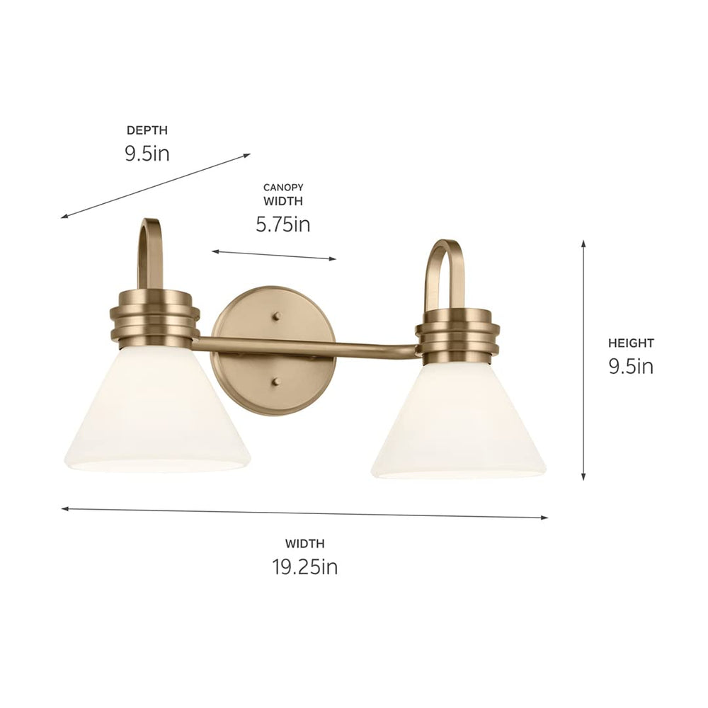 Open Box - Kichler 55154CPZ - Bathroom Fixtures Indoor Lighting