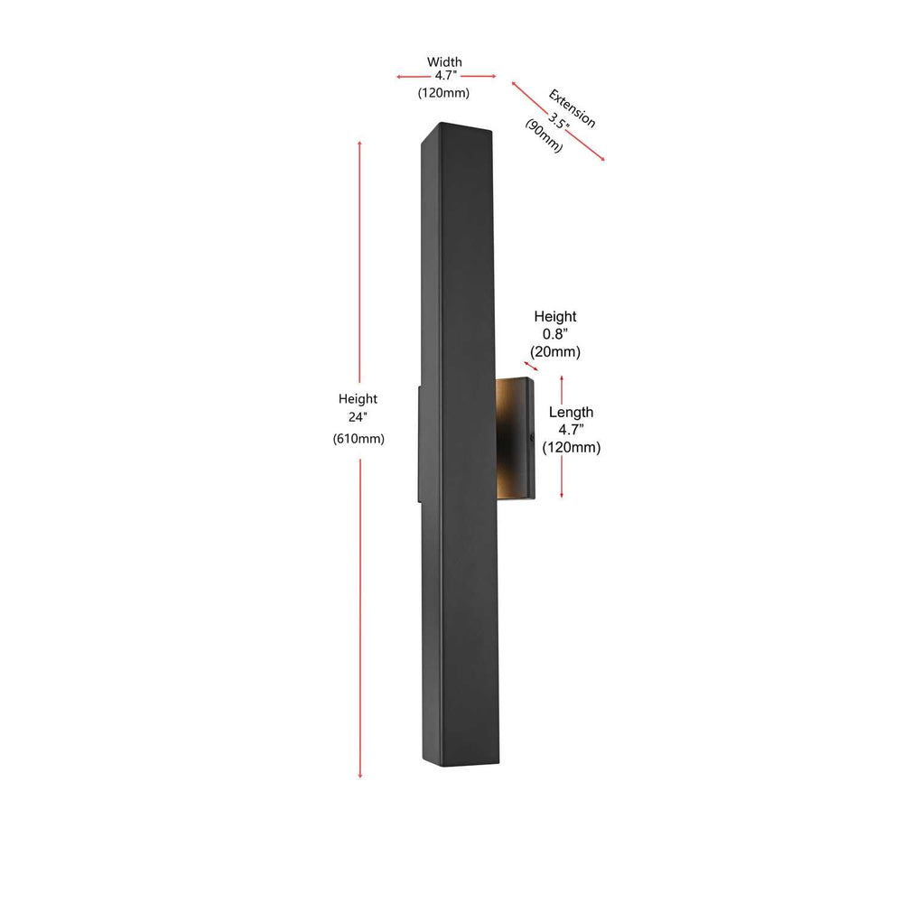 Open Box - Elegant Lighting OD505W24BK - Wall Sconces Outdoor Lighting