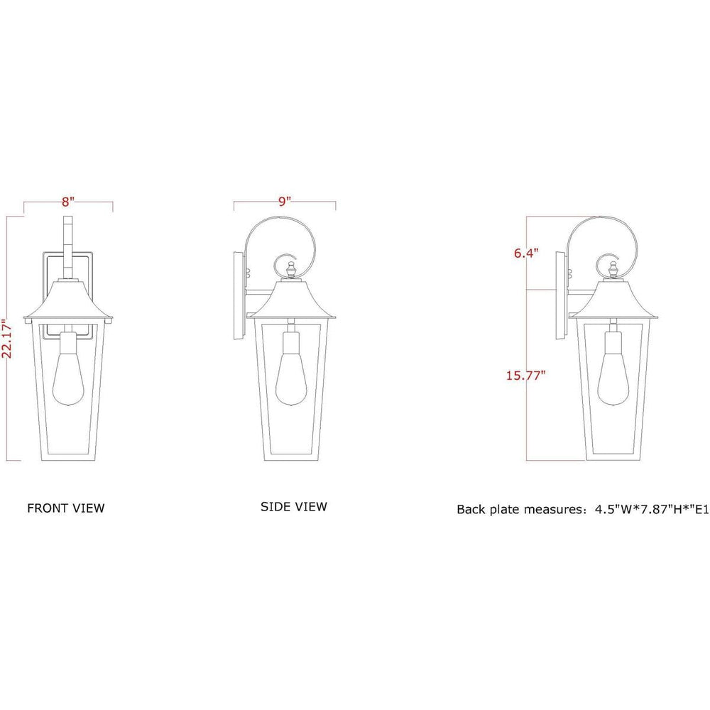 Open Box - Z-Lite 5008M-BK - Wall Sconces Outdoor Lighting