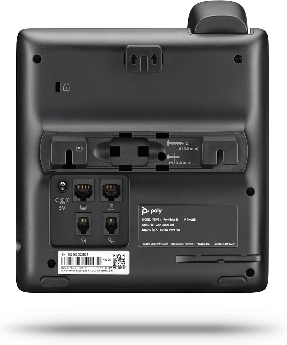 New - Poly Edge B30 IP Phone - Corded - Corded - Desktop, Wall Mountable - Black - VoIP