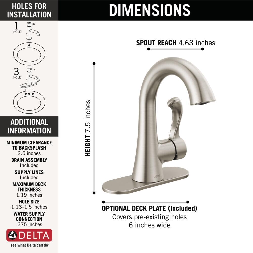 Open Box - Delta 15897LF-SP - Bathroom Sink Faucets Faucet