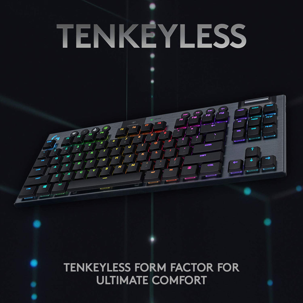 Refurbished - G915 TKL Tenkeyless LIGHTSPEED Wireless RGB Mechanical Gaming Keyboard - GL Tactile-CARBON-US-2.4GHZ 920-009495