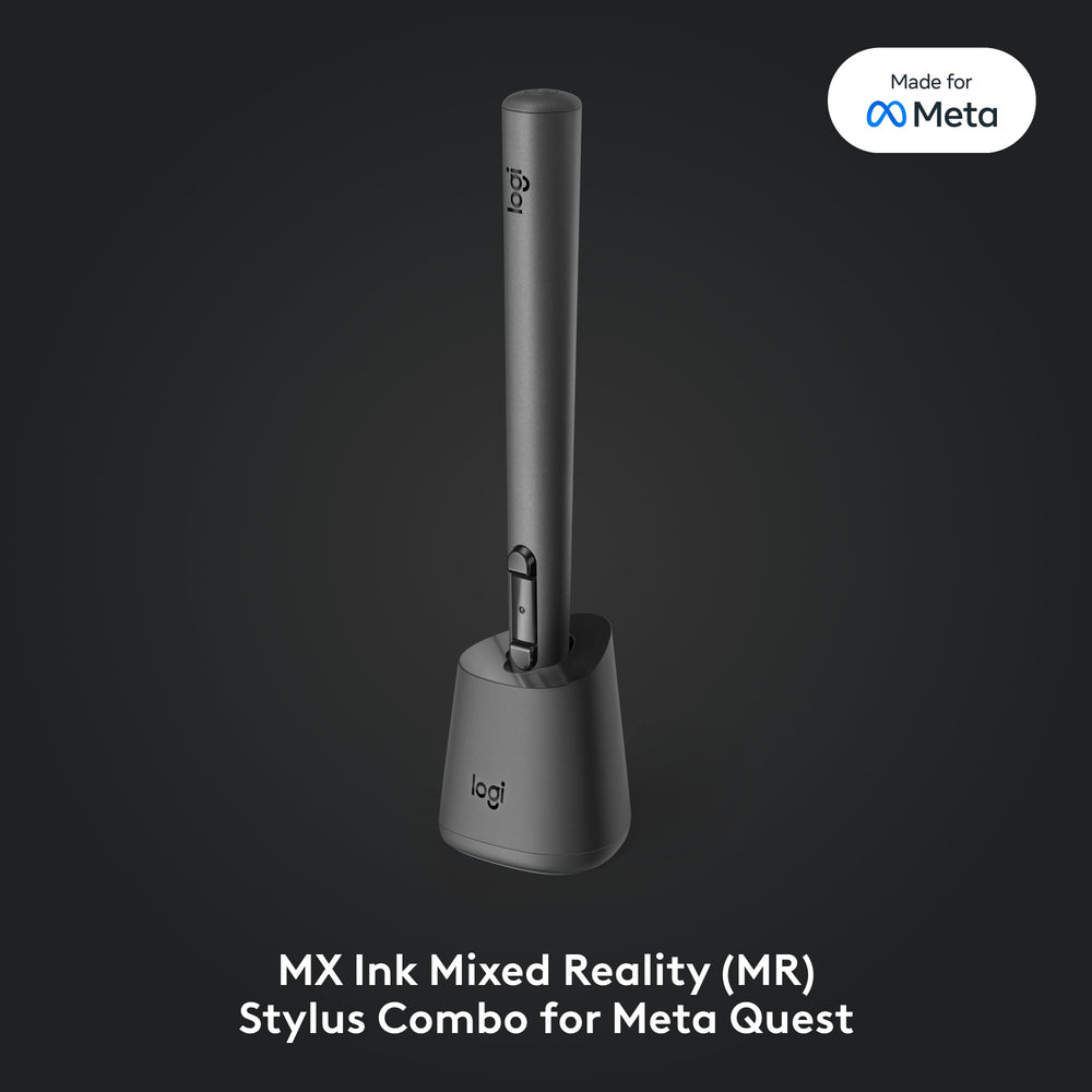 Refurbished - MX Ink + Inkwell Combo Stylus for Meta Quest + Charging Dock for MX Ink