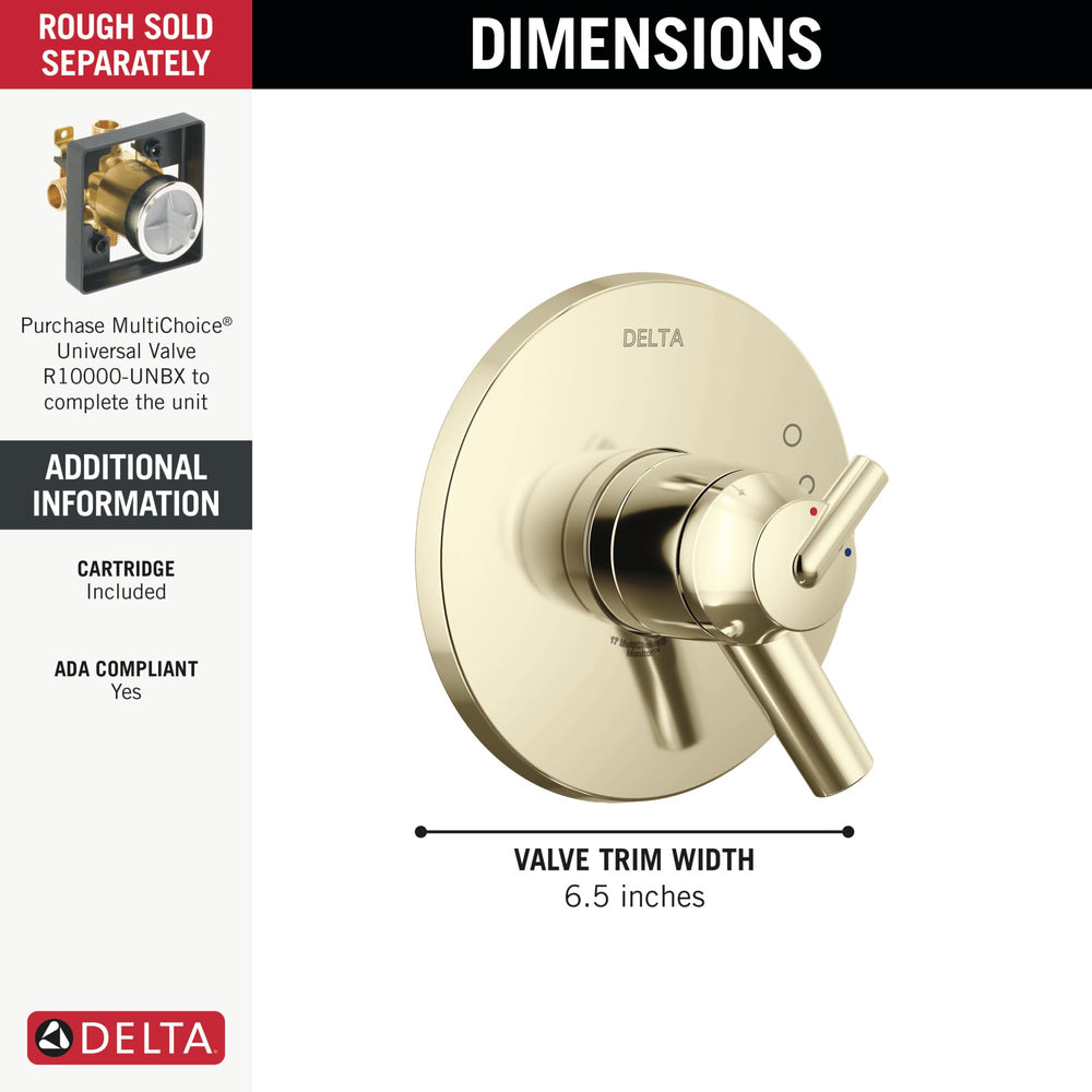 Open Box - Delta T17059-PN - Valve Trim Only Showers