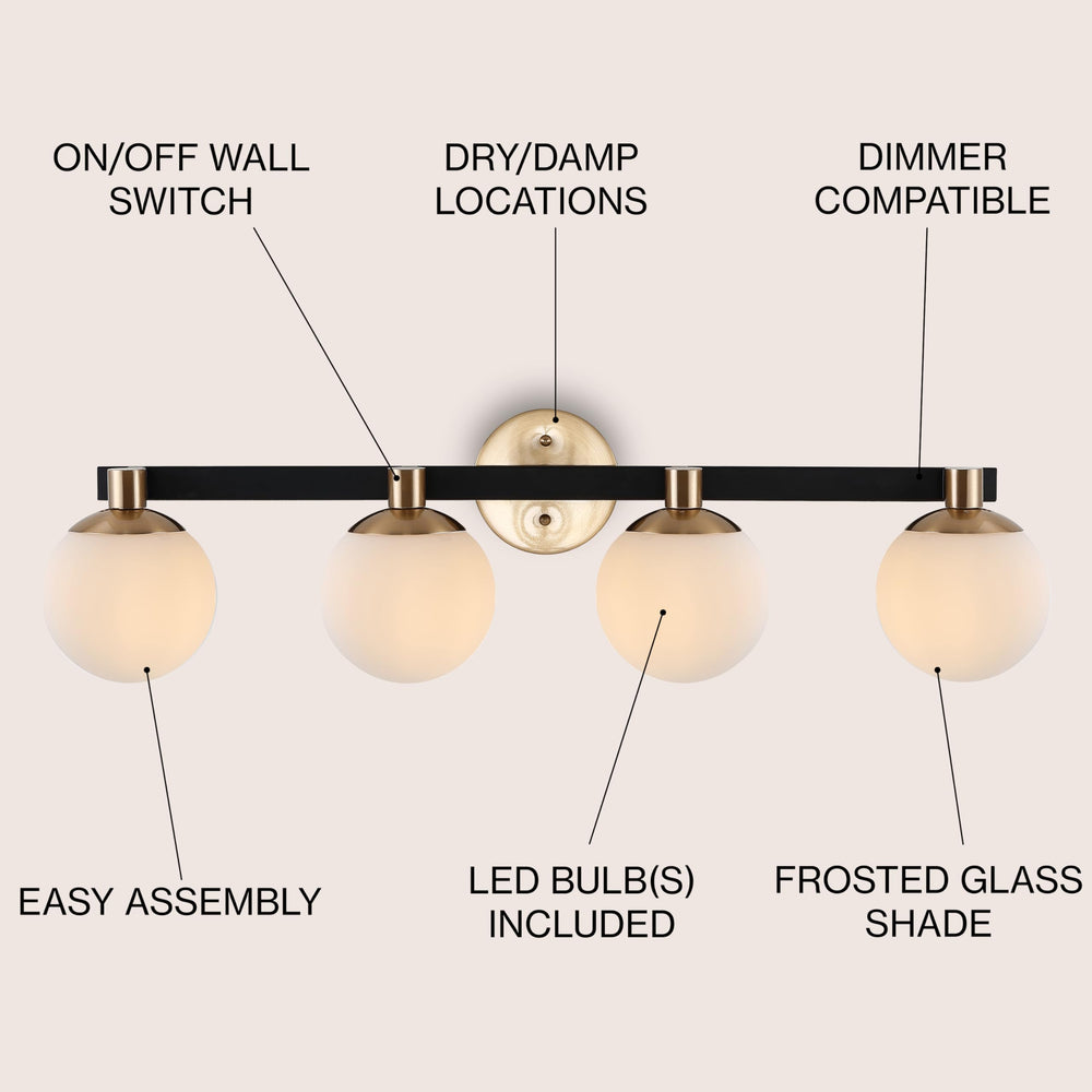 Open Box - JONATHAN Y Lighting JYL3543A - Bathroom Fixtures Indoor Lighting