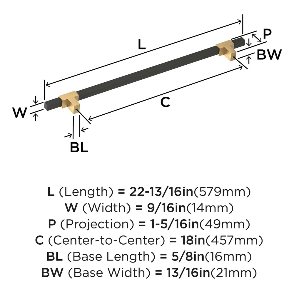 Open Box - Amerock BP54091CZMB - Pulls Cabinet Hardware