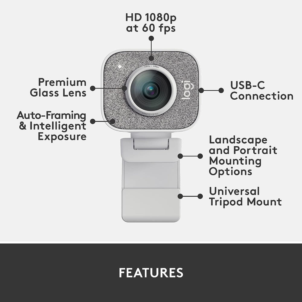 Refurbished - WEBCAM-StreamCam Plus-OFF-WHITE-USB-N/A-AMR-403-ON LINE