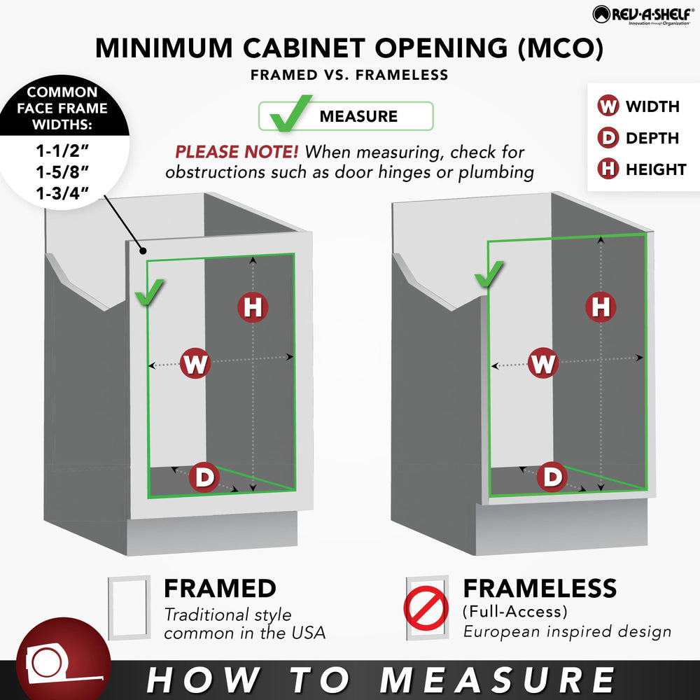 Open Box - Rev-A-Shelf 5322KB-BCSC-6-GR - Cabinet and Kitchen Organizers