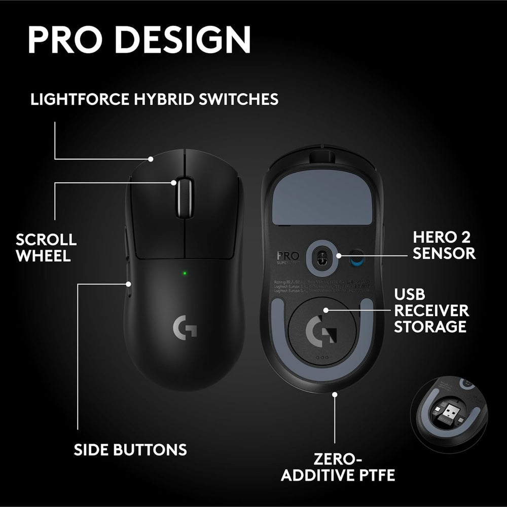 Refurbished - PRO X SUPERLIGHT 2 SE-BLACK-2.4GHZ-N/A-CAN-215