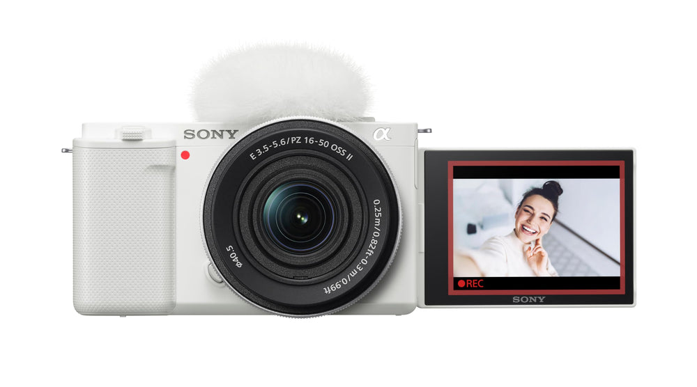 Refurbished - Sony Alpha ZV-E10 APS-C Mirrorless Vlog Camera with 16-50mm Lens White