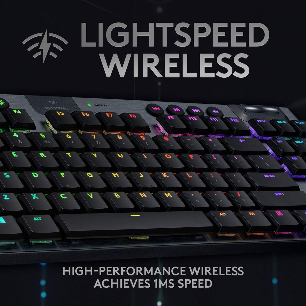 Refurbished - G915 TKL Tenkeyless LIGHTSPEED Wireless RGB Mechanical Gaming Keyboard - GL Tactile-CARBON-US-2.4GHZ 920-009495