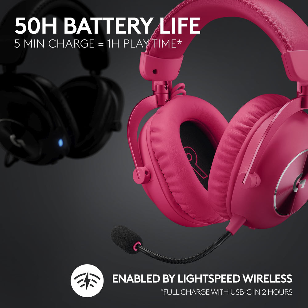Refurbished - HEADSET-PRO X 2 LIGHTSPEED Wireless Gaming Headset-MAGENTA-2.4GHZ- 981-001274