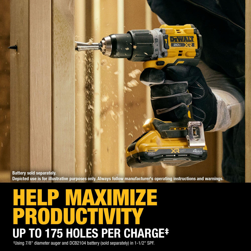 Open Box - DEWALT 20V XR Brushless Cordless 1/2 in. Hammer Drill (Tool-Only)
