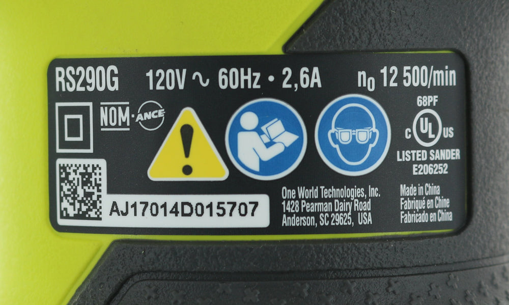 Used - RYOBI RS290G 2.6 Amp Corded 5 in. Random Orbital Sander