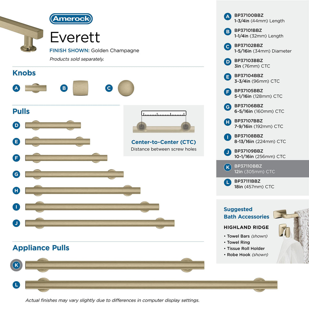 Open Box - Amerock BP37110BBZ - Pulls Cabinet Hardware