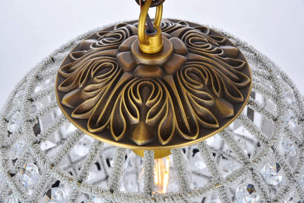 Open Box - Elegant Lighting 1205D12FG/RC Olivia 12" Wide Single Light Pendant from the Urban Classics Collection