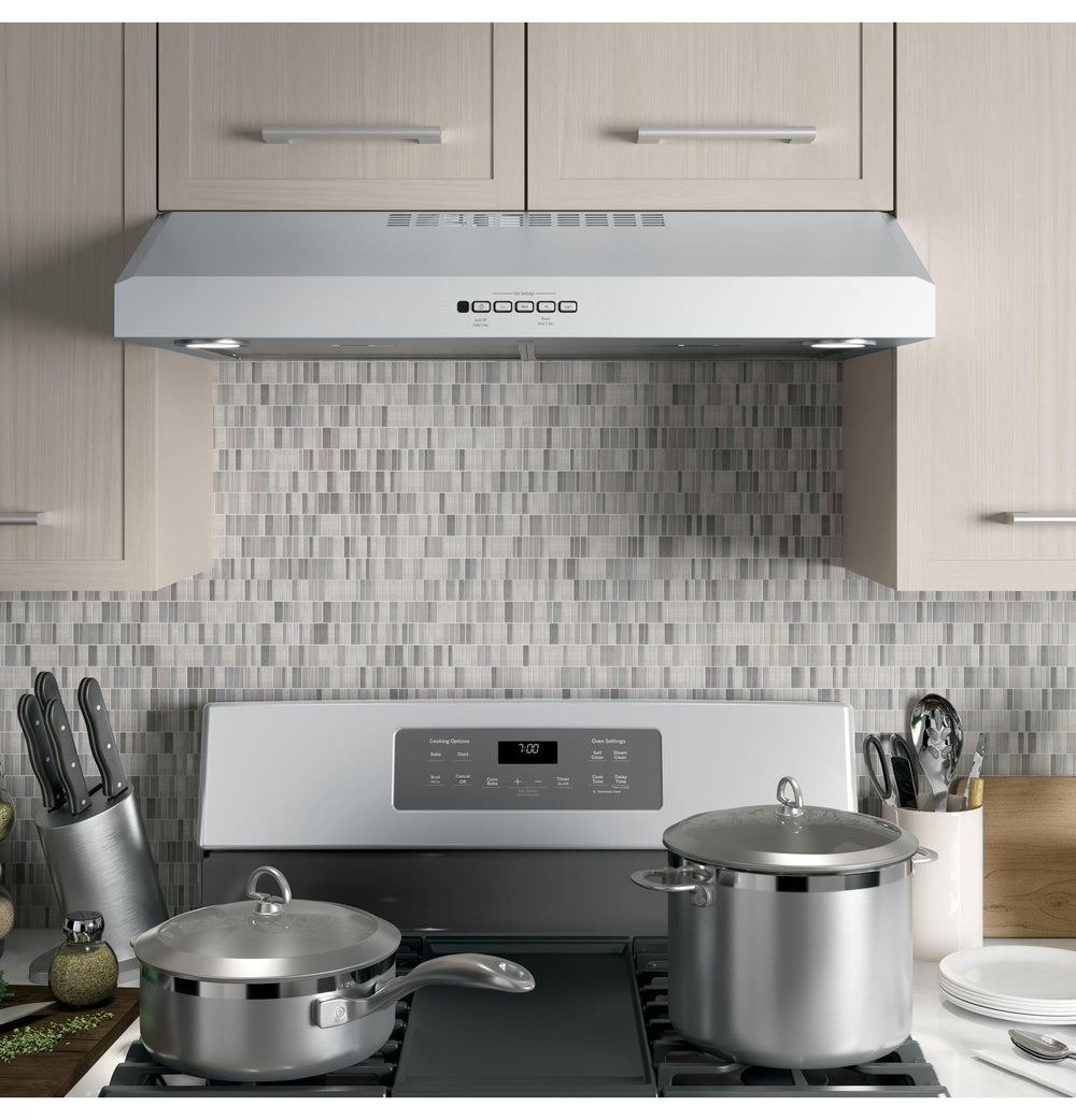 Open Box - GE JVX5300SJSS 300 CFM 30 Inch Wide Under Cabinet Range Hood with Auto Shut Off