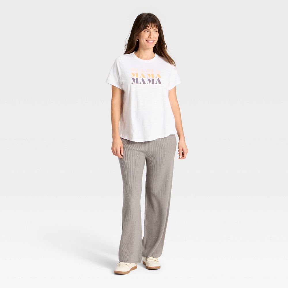 New - Straight Maternity Pull-On Pants - Isabel Maternity by Ingrid & Isabel™ Heather Gray XL