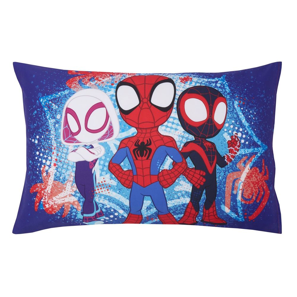New - 4pc Toddler Spidey and His Amazing Friends Reversible Bed Set