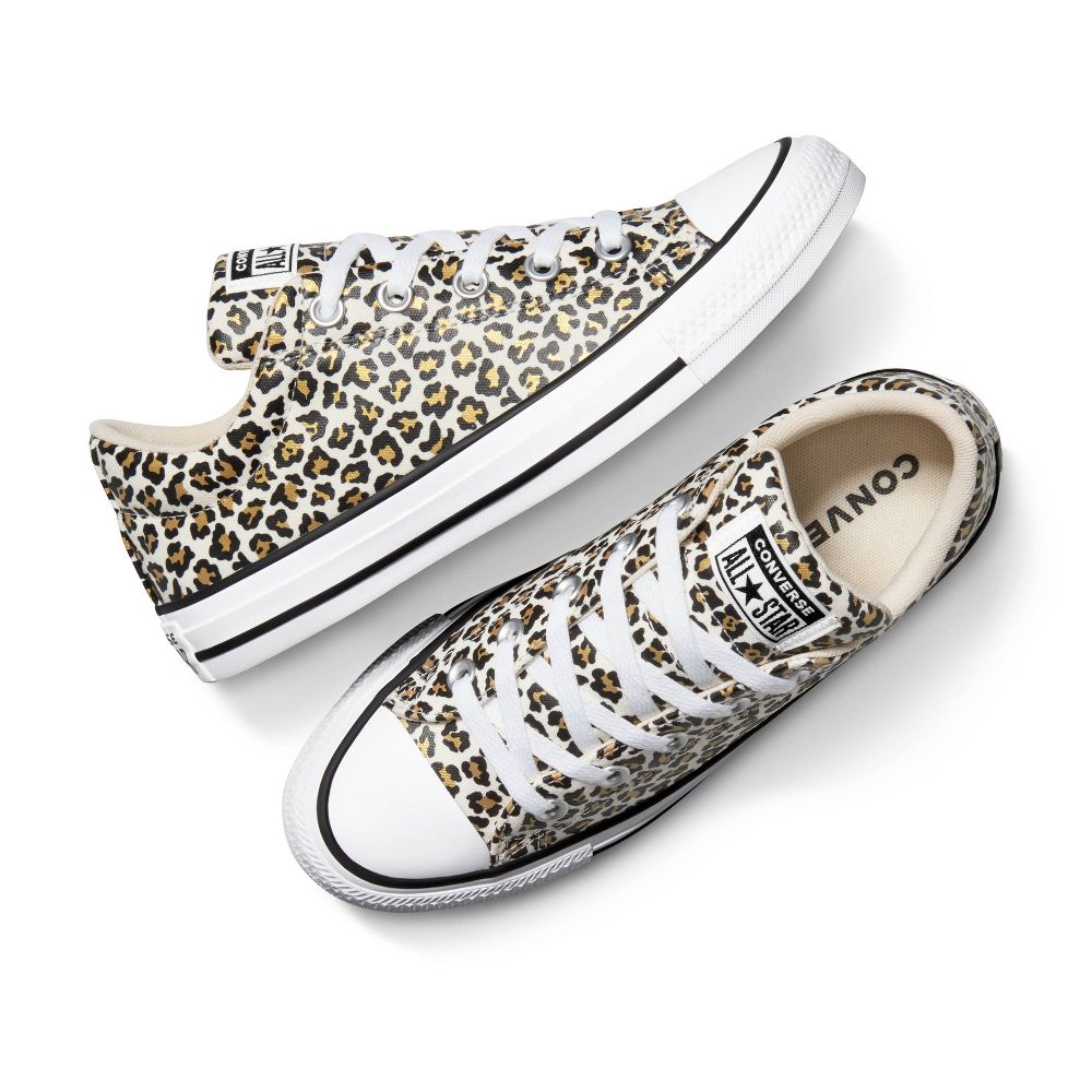 New - Converse Adult Street Low Top Cheetah Sneakers - Cream M4 / W6