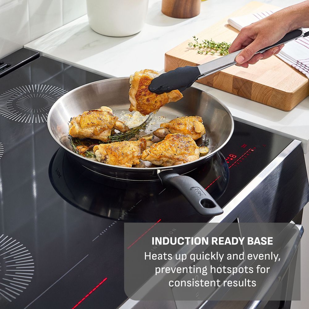New - T-Fal Simply Cook 3.5qt Stainless Steel Saute Pan with Lid