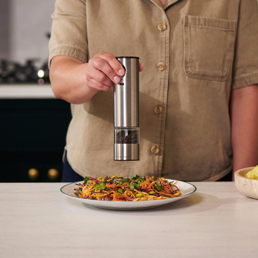 New - Cole & Mason Electric Battersea Salt and Pepper Grinder