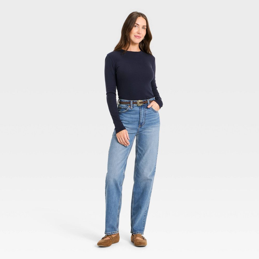 New - Women's Highest-Rise Vintage Straight Jeans - Universal Thread™ Vintage Medium Wash 6