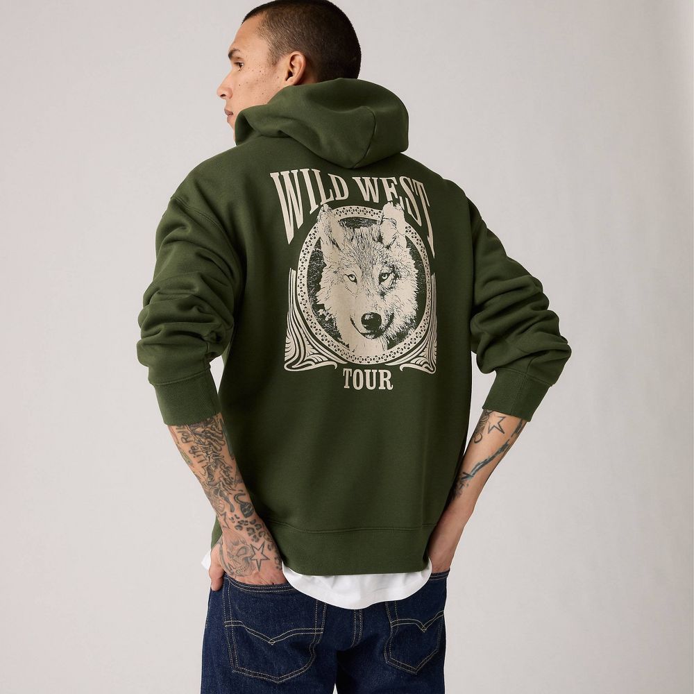 New - Levi's® Men's Relaxed Fit Pullover Hoodie Sweatshirt - Wild West Duffel XL