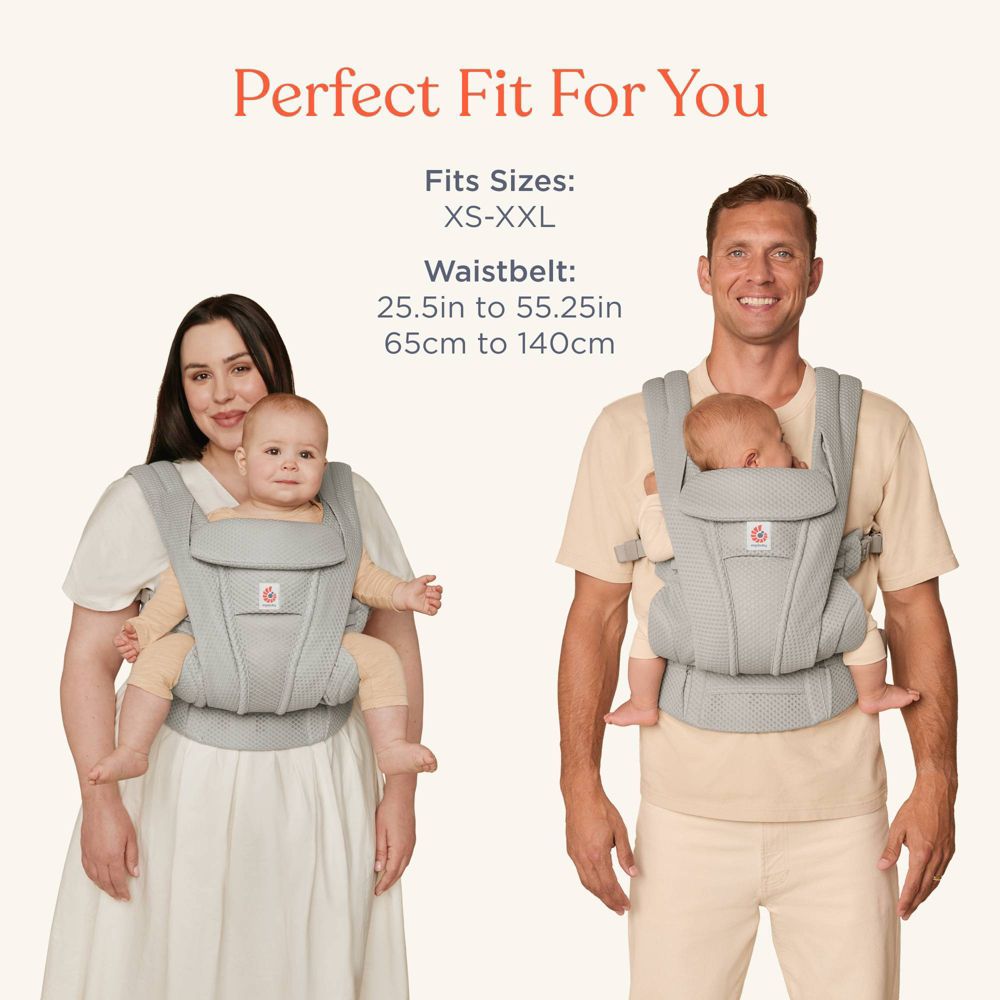 New - Ergobaby Omni Deluxe Mesh All-in-One Baby Carrier - Graphite Gray
