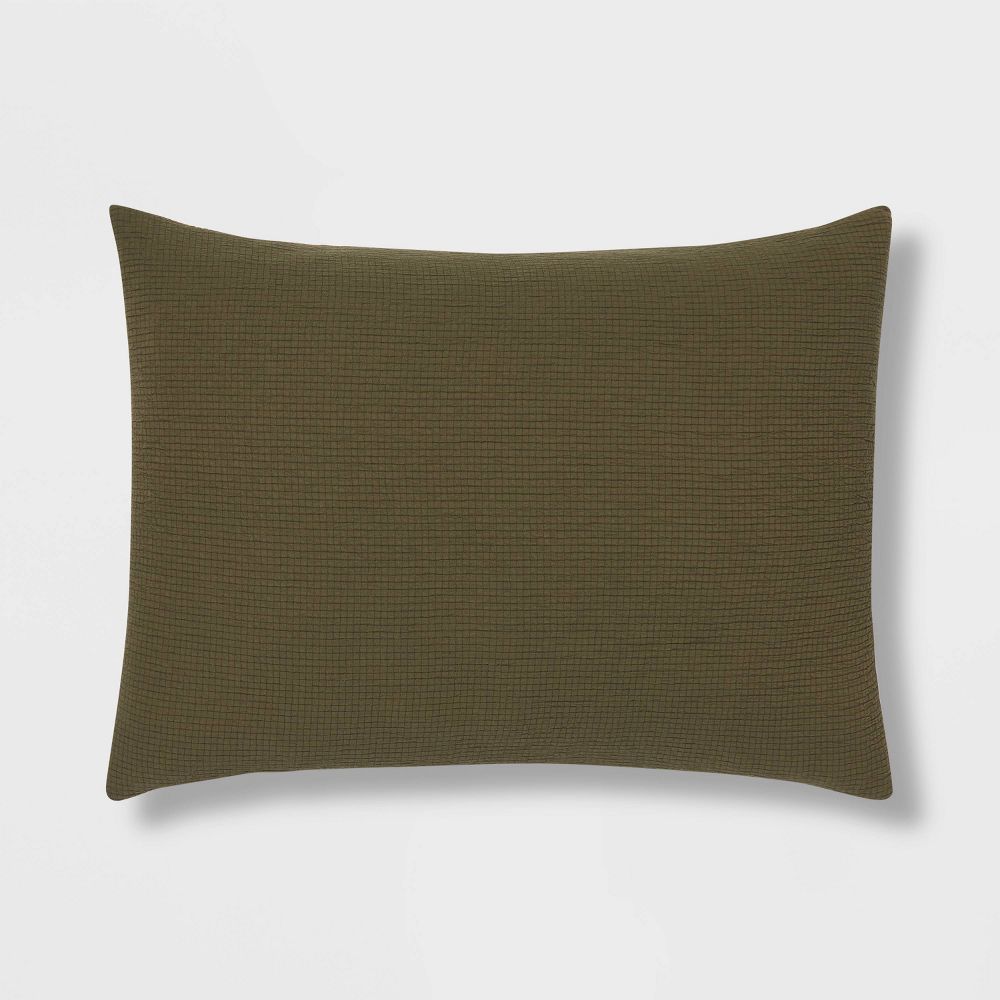New - 12pc King Micro Texture Comforter & Sheet Bedding Set Dark Green - Threshold™: Polyester, Woven, OEKO-TEX Certified