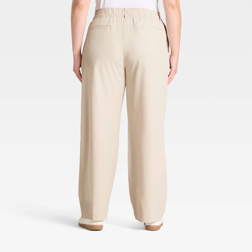 Open Box - Women's Active Light Woven High-Rise Trouser Pants - All In Motion™ Gray M