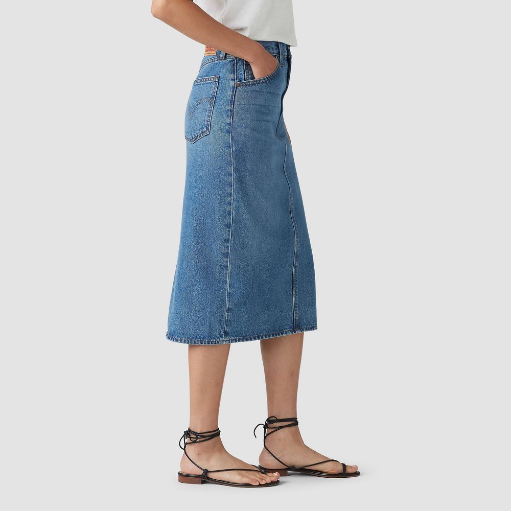 New - Levi's® Women's High-Rise Back Slit Skirt - Meadow Games 27