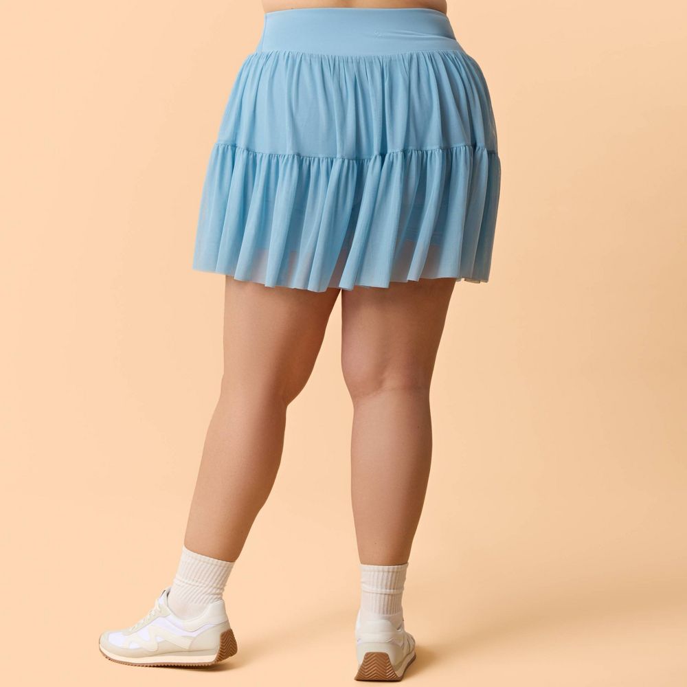 New - Blogilates Women's Ballerina Skort - Light Blue 3X