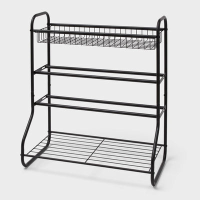 New - 4-Tier Shoe Rack with Basket - Brightroom™