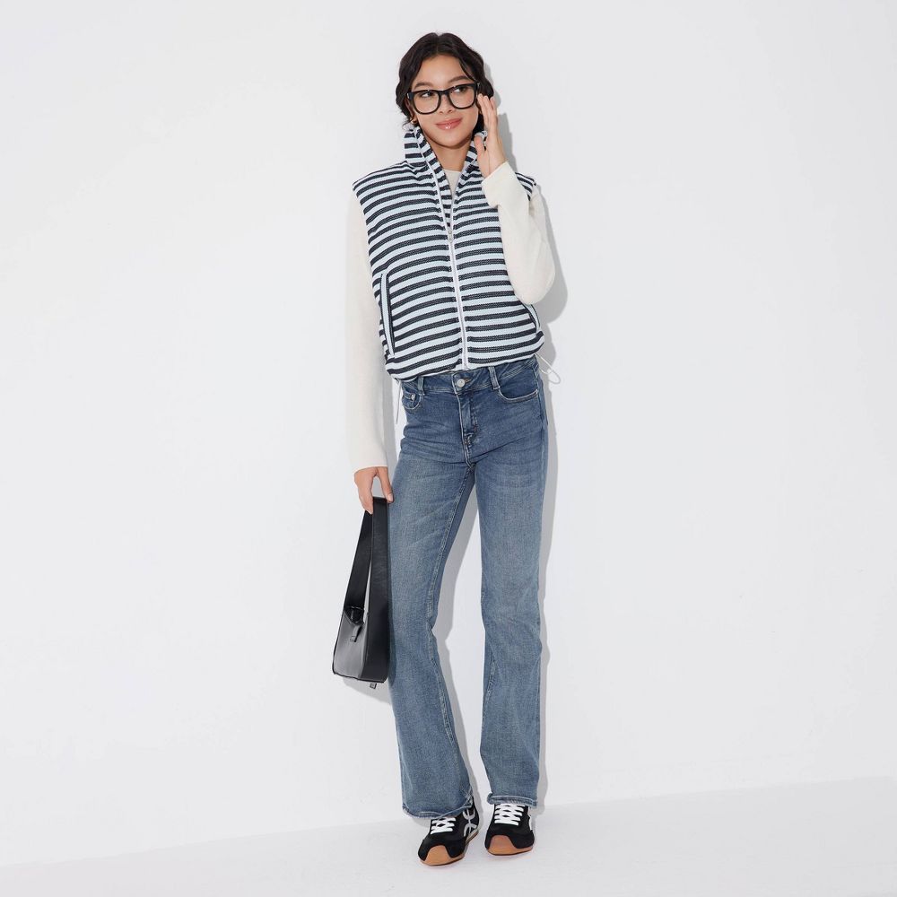 New - Women's Knit Vest - Wild Fable™ Blue Striped L