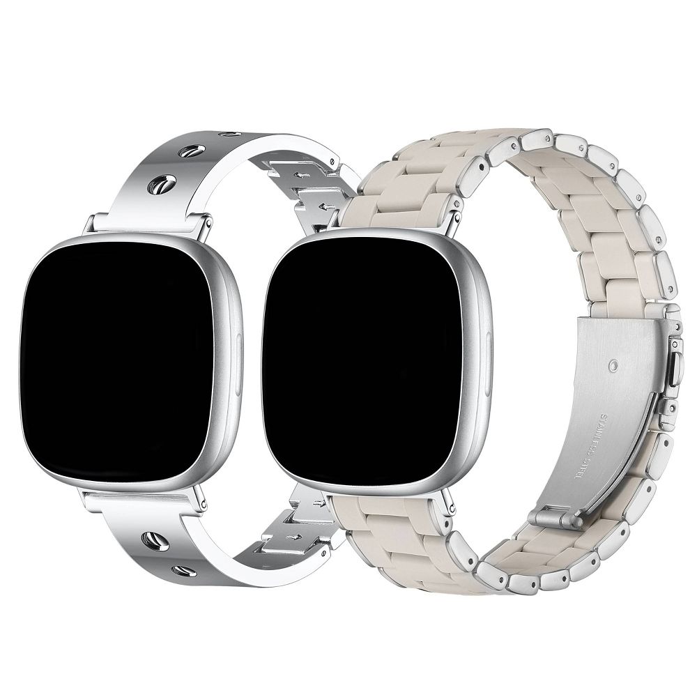 New - Posh Tech 2pk Smart Watch Band Set, Universal Fit for Apple Watch, Samsung Galaxy, Garmin 20mm - Quinn/Orla