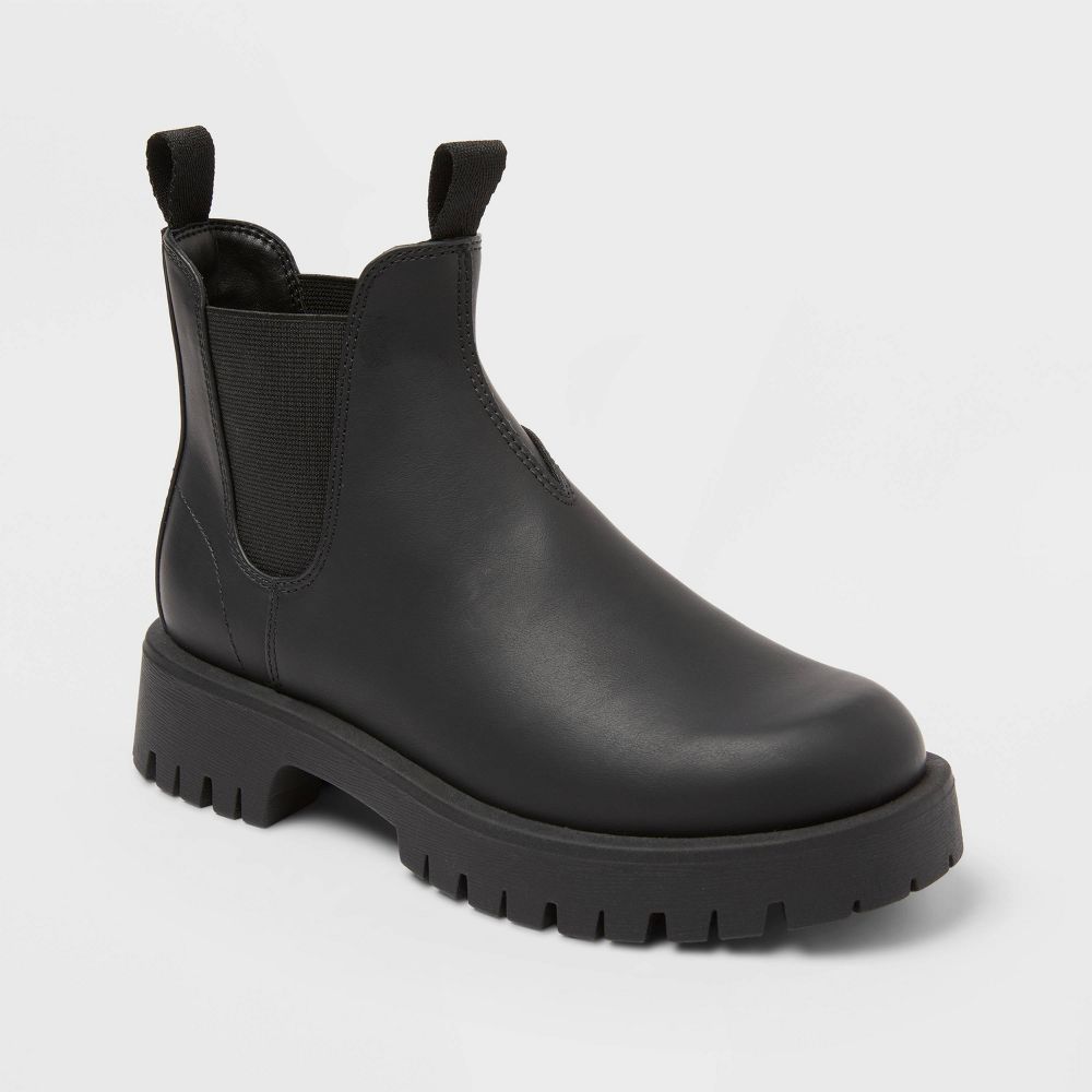 New - Women's Zora Ankle Chelsea Boots - Universal Thread™ Black 12