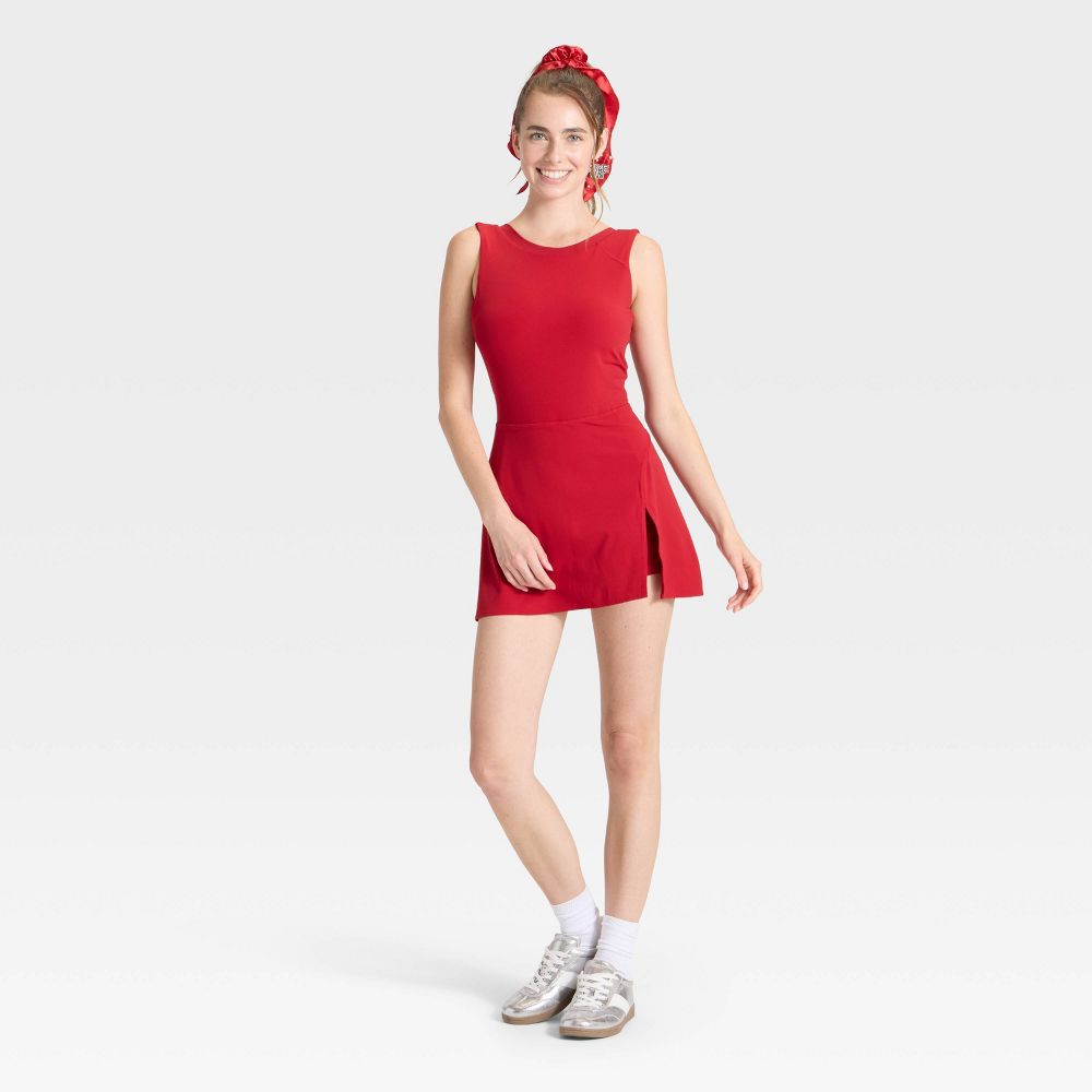 New - Women's Game Day High Neck Low Back Active Dress - JoyLab™ Crimson XXL