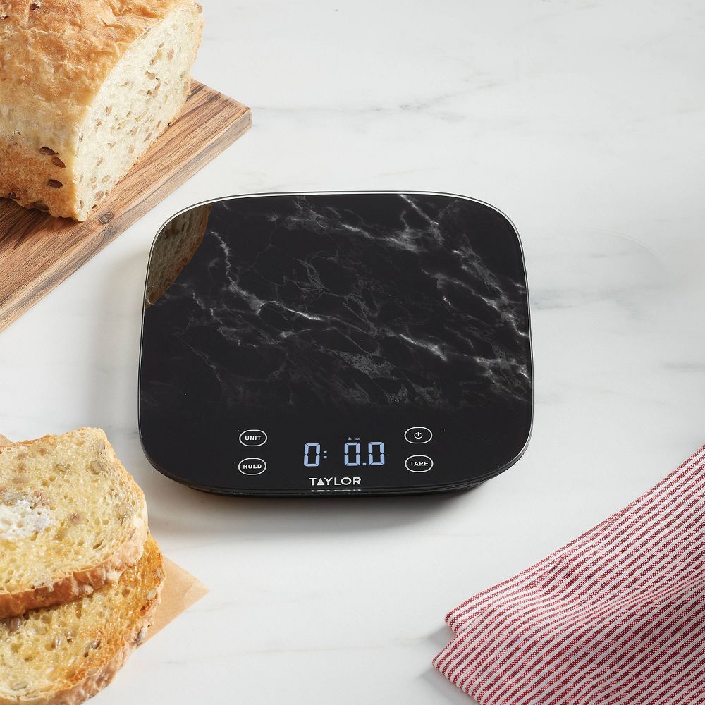 New - Taylor 22lb Waterproof Digital Kitchen Food Scale Black