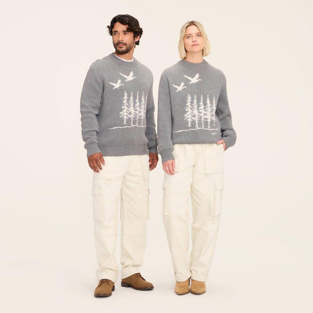 New - Adult Mid-Rise Straight Leg Slouchy Cargo Pants - Woolrich x Target Cream L