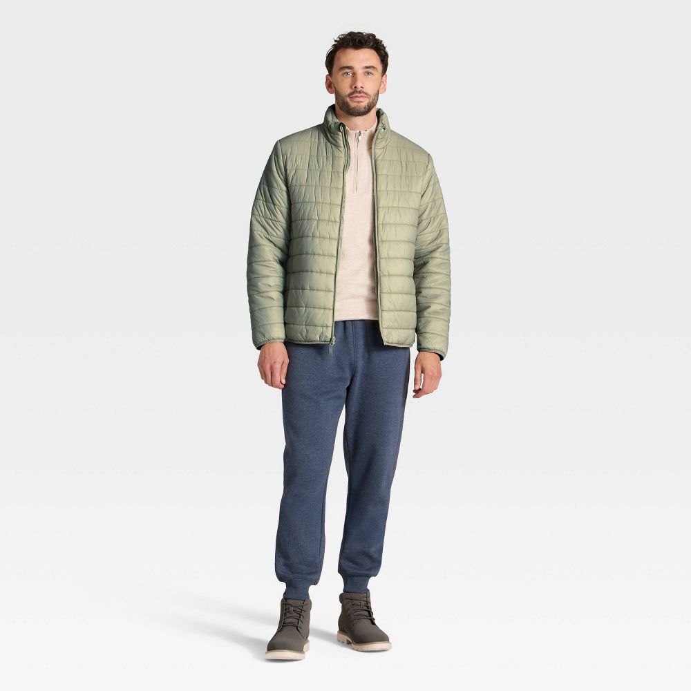 New - Men's Lightweight Puffer Jacket - Goodfellow & Co™ Light Green XXL