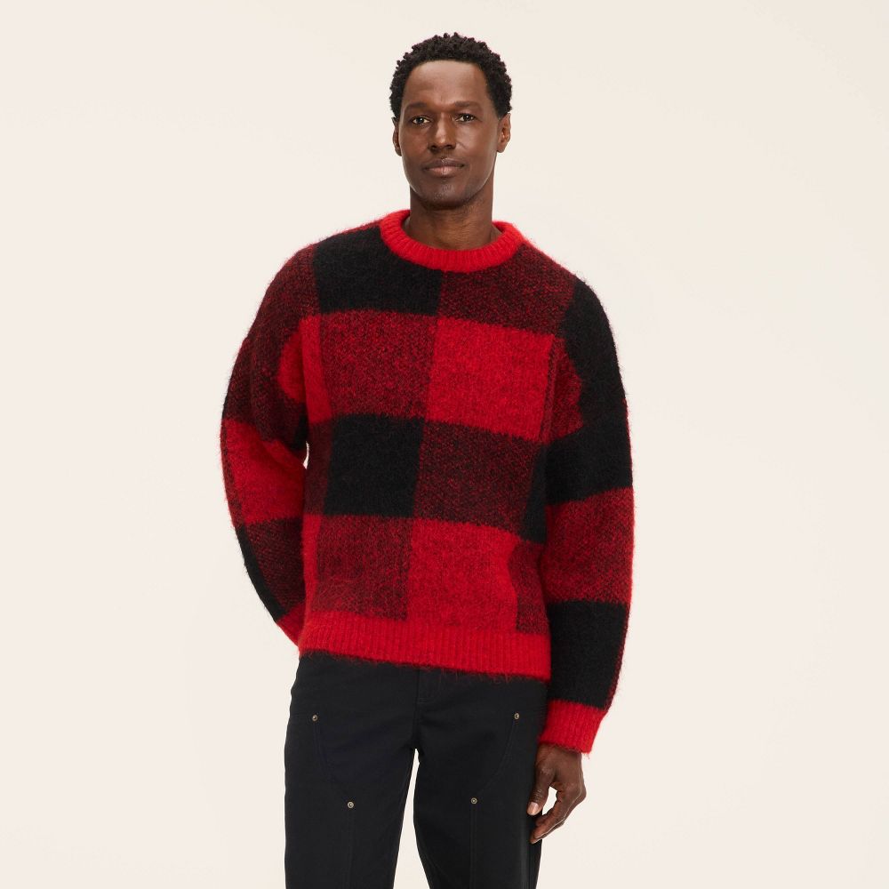Open Box - Adult Buffalo Check Pullover Sweater - Woolrich x Target Red/Black XL