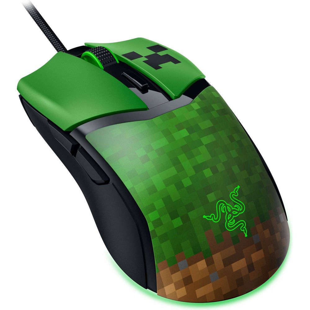 New - Razer Cobra Customizable Gaming Mouse - Minecraft Edition: Wired Precision Device