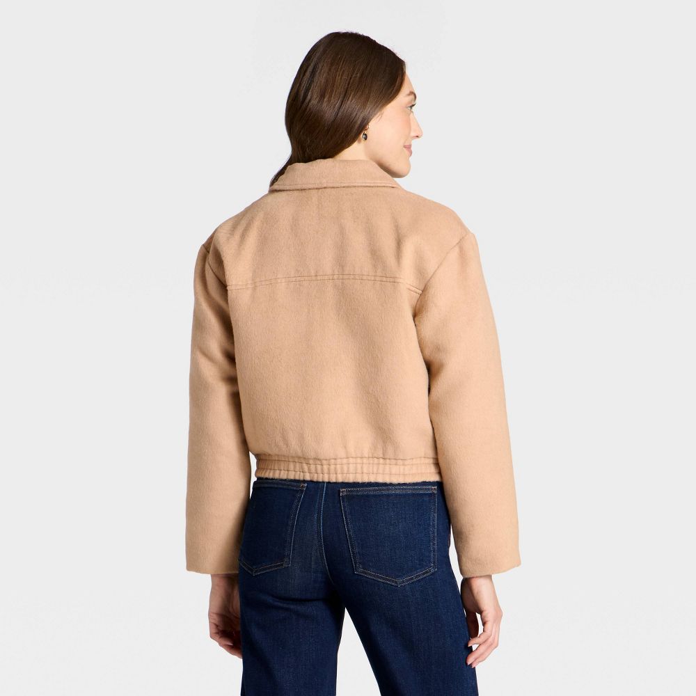 New - Women's Wool Fashion Jacket - Universal Thread™ Tan XL