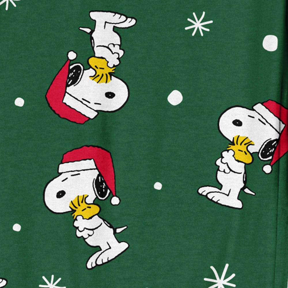 New - Men's Snoopy Holiday Lounge Set - Red/Green S